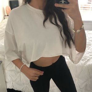 Miss Guided Over Sized Cropped Tee